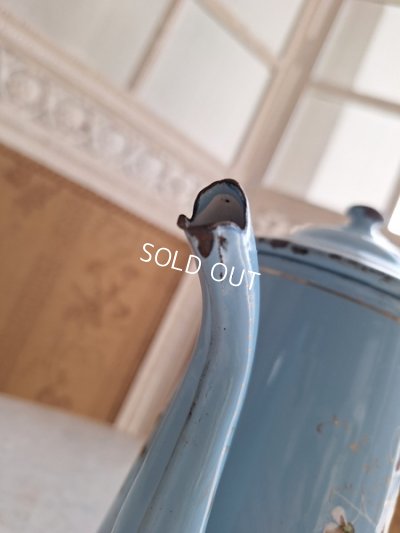 画像11: アンティークホーロー手描きコーヒーポット