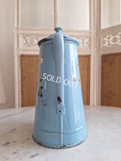 画像8: アンティークホーロー手描きコーヒーポット