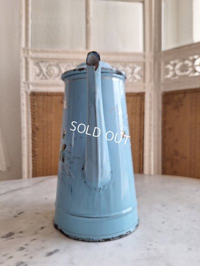 画像10: アンティークホーロー手描きコーヒーポット