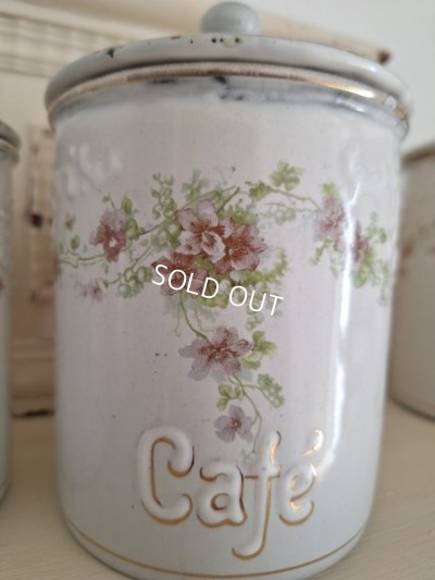 画像3: BFホーローすみれ柄キャニスター