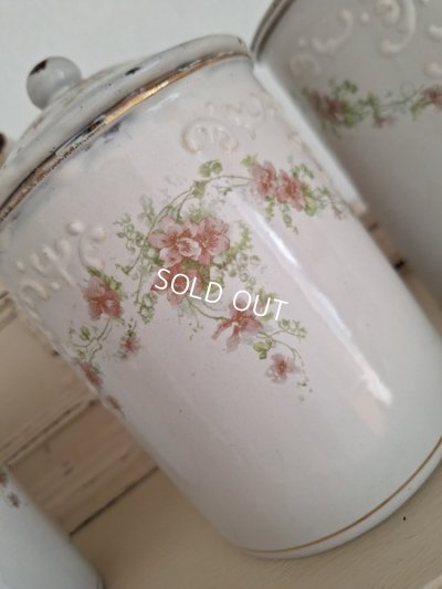 画像4: BFホーローすみれ柄キャニスター