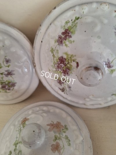 画像17: BFホーローすみれ柄キャニスター