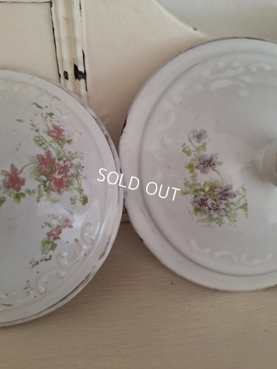 画像19: BFホーローすみれ柄キャニスター