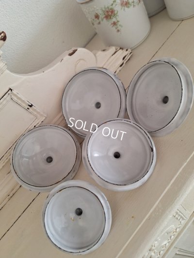 画像21: BFホーローすみれ柄キャニスター