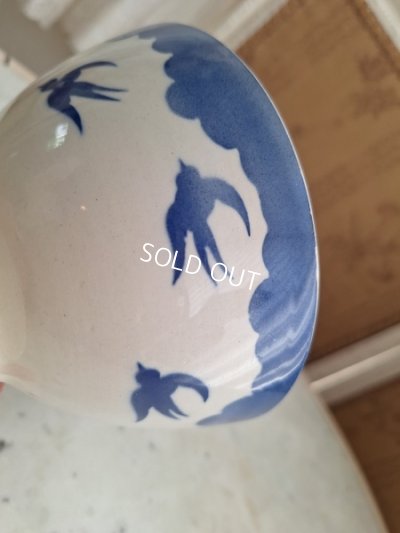 画像3: ツバメ柄カフェオレボウル