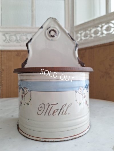 画像6: アンティークホーローフラワー缶