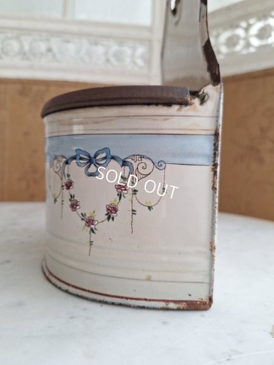 画像7: アンティークホーローフラワー缶