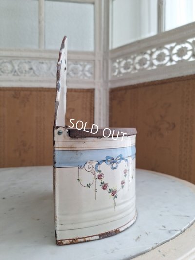 画像10: アンティークホーローフラワー缶