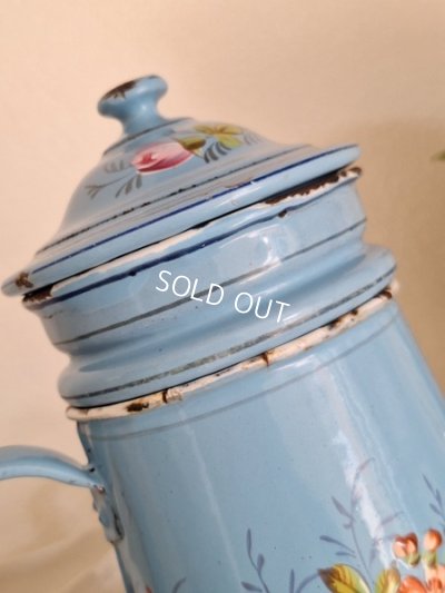 画像14: アンティークホーロー手描きコーヒーポット