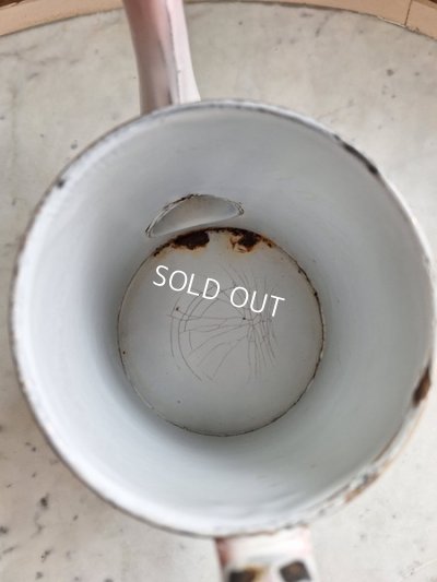 画像9: アンティークホーロー花柄ポット