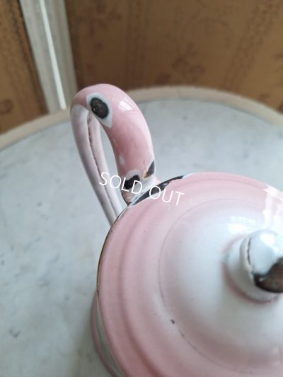 画像11: アンティークホーロー花柄ポット