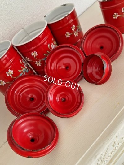 画像10: エトワール社すみれ柄キャニスター　