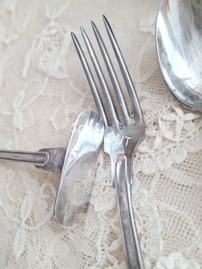 画像9: シルバープレートうさぎのカトラリーセット