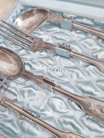 画像12: シルバープレートうさぎのカトラリーセット