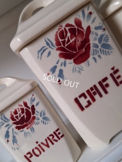 画像23: バドンヴィレローズ柄キャニスター6P