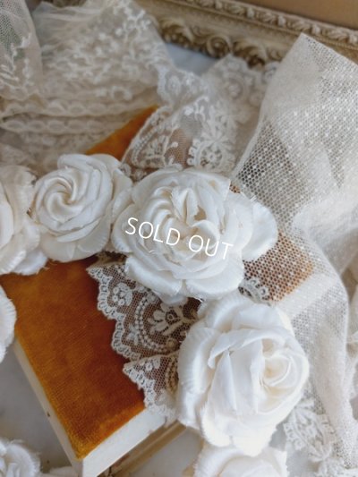 画像4: アンティーク布花冠