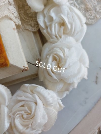 画像6: アンティーク布花冠