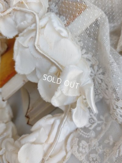 画像9: アンティーク布花冠