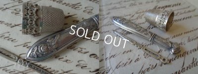 画像2: ローズ柄シルバーソーイングセット