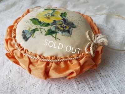 画像4: パンジー柄クッション