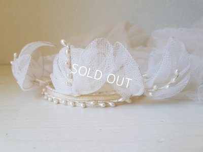 画像2: ベール付きワックス花冠