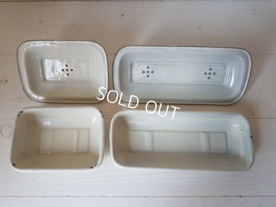 画像5: ホーローローズと勿忘草柄ソープディッシュセット