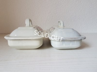 画像7: ホーローローズと勿忘草柄ソープディッシュセット