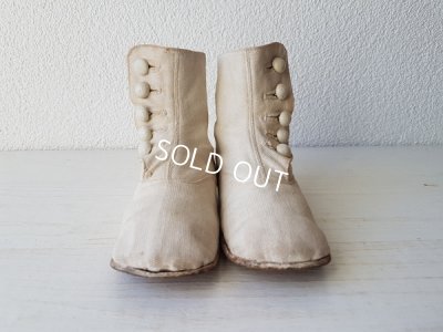 画像2: ヴィクトリアン白いボタンアップシューズ