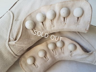 画像7: ヴィクトリアン白いボタンアップシューズ