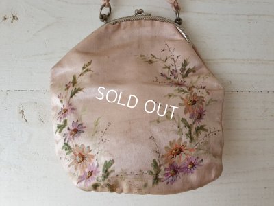 画像2: 手描き花柄シルクバッグ
