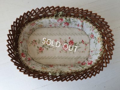 画像2: フレンチアンティークファブリックバスケット