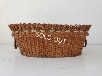 画像6: フレンチアンティークファブリックバスケット