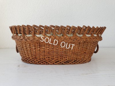 画像8: フレンチアンティークファブリックバスケット