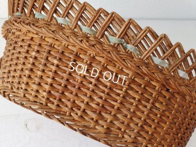 画像11: フレンチアンティークファブリックバスケット