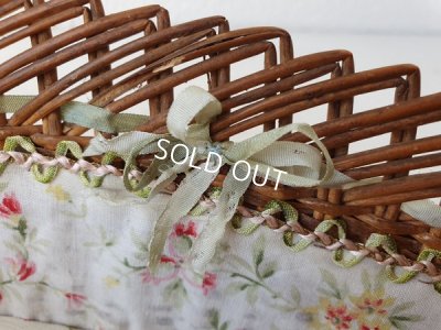 画像5: フレンチアンティークファブリックバスケット