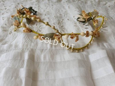 画像2: アンティ―クワックスフラワーティアラ