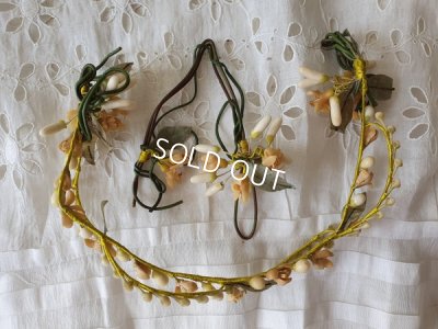 画像10: アンティ―クワックスフラワーティアラ