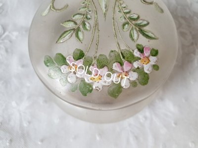 画像3: アンティーク花柄パウダージャー