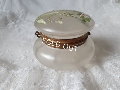 画像6: アンティーク花柄パウダージャー