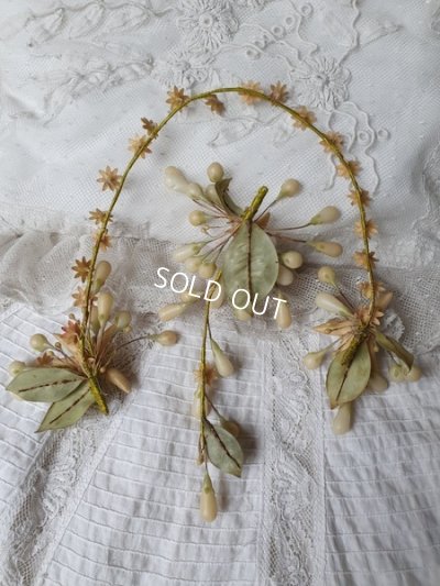 画像3: アンティークワックスフラワーティアラセット