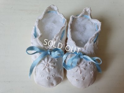 画像2: アンティークカット刺繍ベビーシューズ