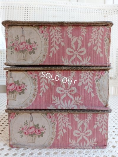 画像5: ローズ花かご柄カルトナージュボックス