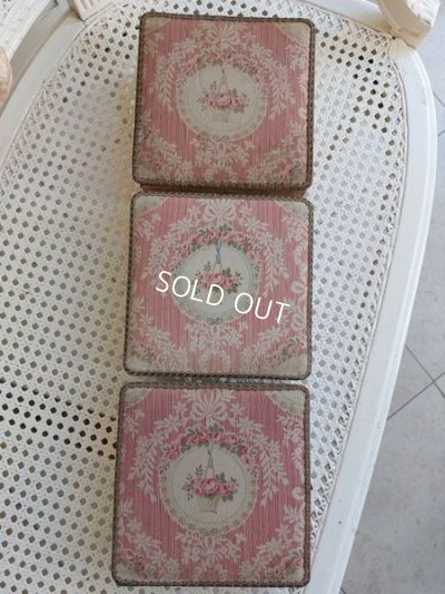 画像2: ローズ花かご柄カルトナージュボックス