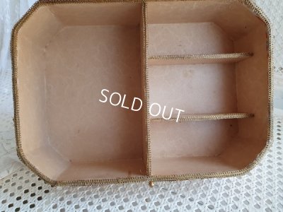 画像12: アンティークリボンと花かご柄カルトナージュボックス