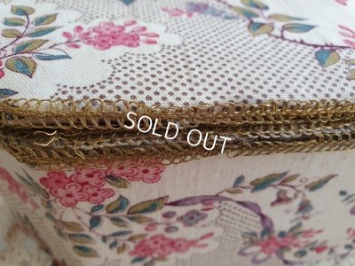 画像15: アンティークリボンと花かご柄カルトナージュボックス