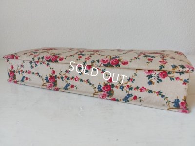 画像6: アンティーク花かご柄カルトナージュボックス