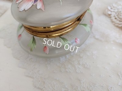 画像4: アンティークアネモネ柄ガラスパウダージャー