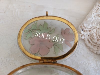 画像5: アンティークアネモネ柄ガラスパウダージャー