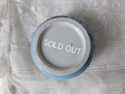 画像12: アンティーク陶器小鳥柄パウダージャー