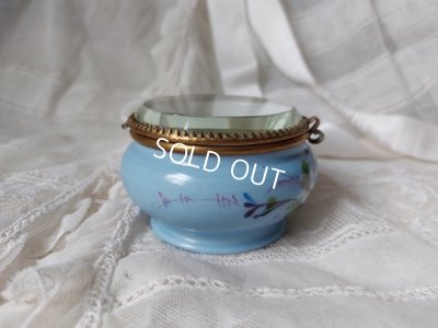 画像3: アンティーク陶器小鳥柄パウダージャー